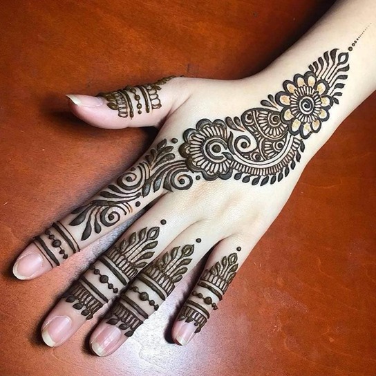 2. Easy Back Hand Mehndi